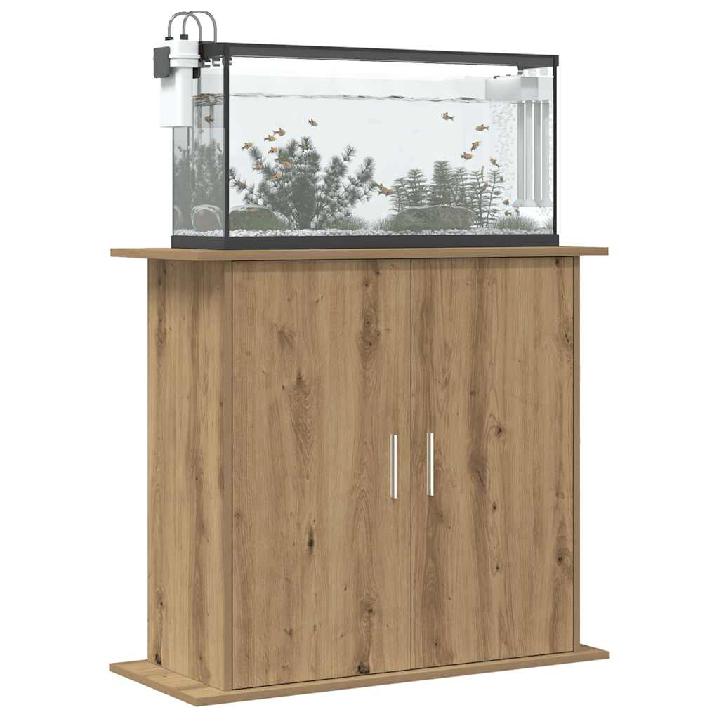 akvariestativ håndlavet eg 81x36x73 cm konstrueret træ
