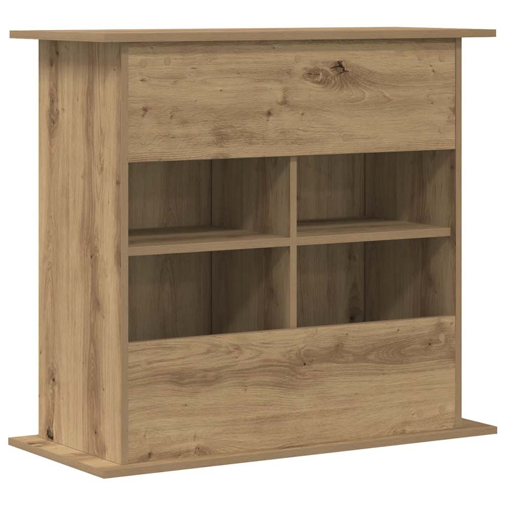 akvariestativ håndlavet eg 81x36x73 cm konstrueret træ