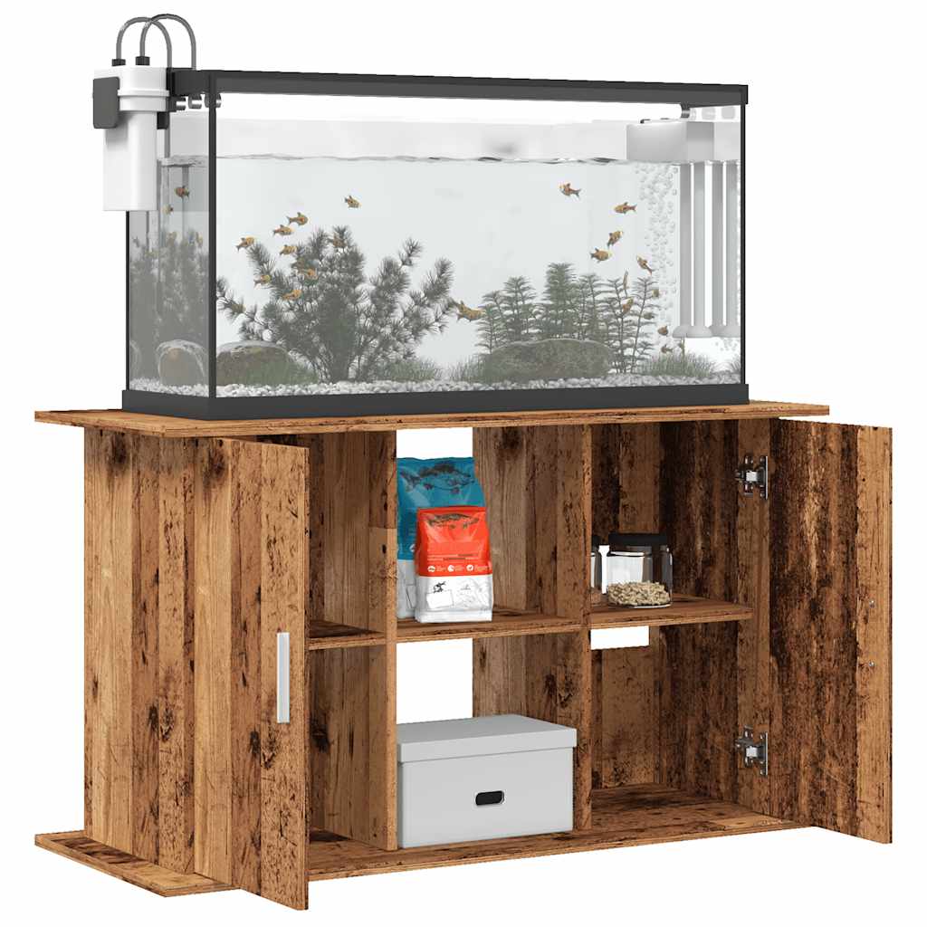 akvariebord 101x41x58 cm konstrueret træ antikt trælook