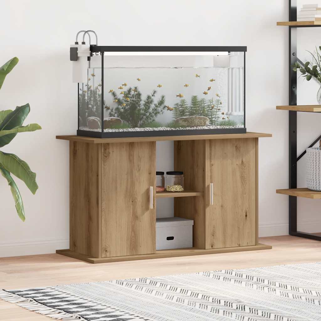 akvariestativ håndlavet eg 101x41x58 cm konstrueret træ