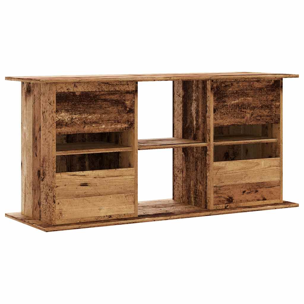 akvariebord 121x41x58 cm konstrueret træ antikt trælook