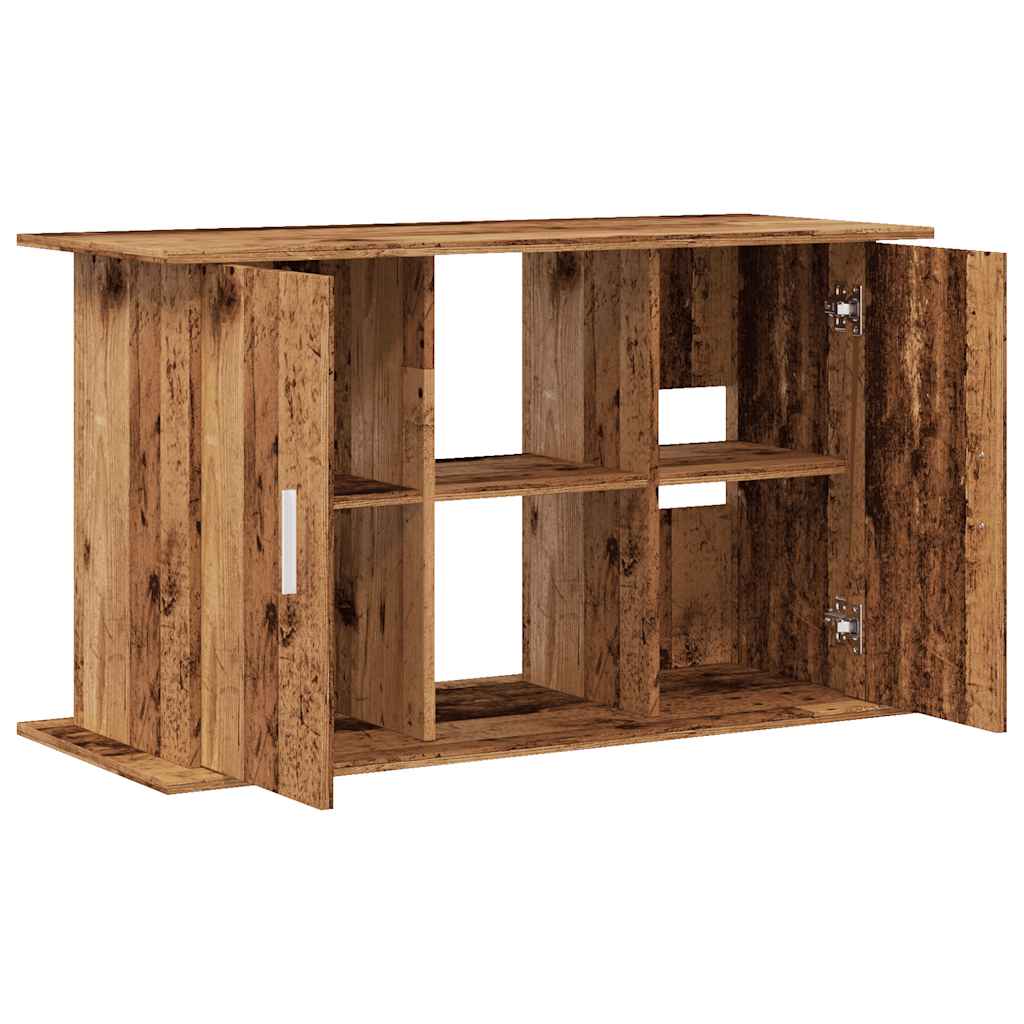 akvariebord 121x41x58 cm konstrueret træ antikt trælook
