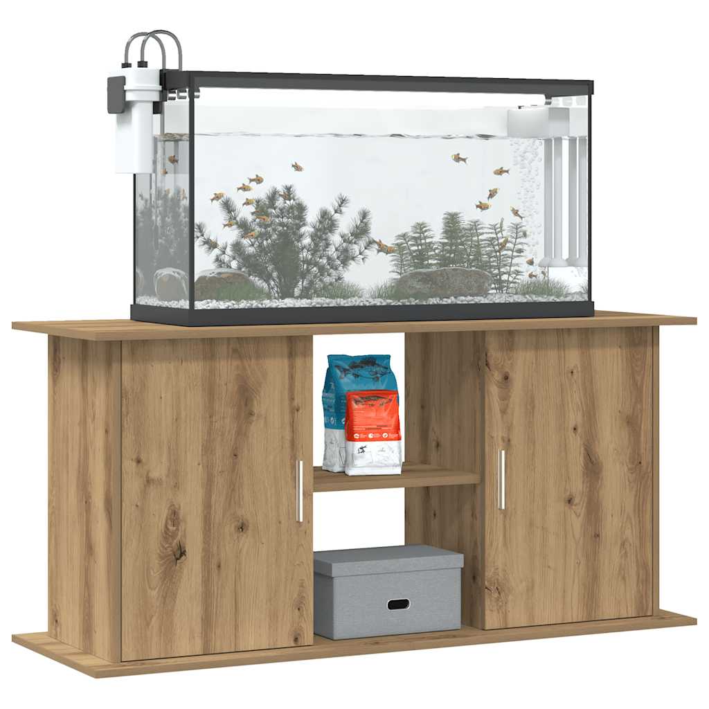 akvariestativ håndlavet eg 121x41x58 cm konstrueret træ