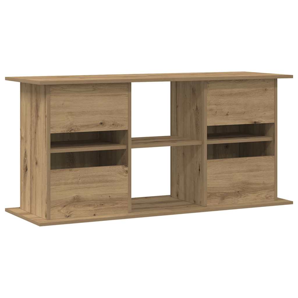 akvariestativ håndlavet eg 121x41x58 cm konstrueret træ