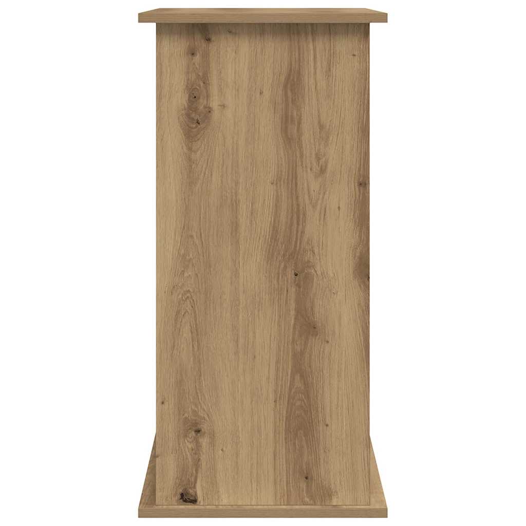 akvariestativ håndlavet eg 81x36x73 cm konstrueret træ