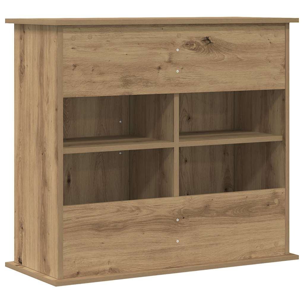 akvariestativ håndlavet eg 81x36x73 cm konstrueret træ