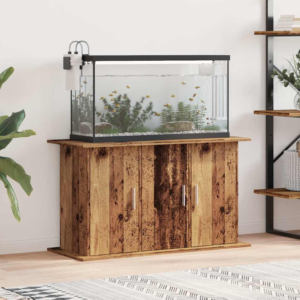akvariebord 101x41x58 cm konstrueret træ antikt trælook