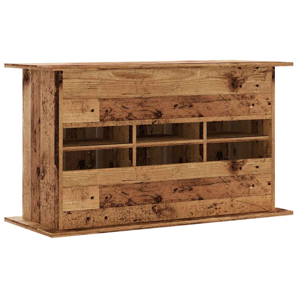 akvariebord 101x41x58 cm konstrueret træ antikt trælook