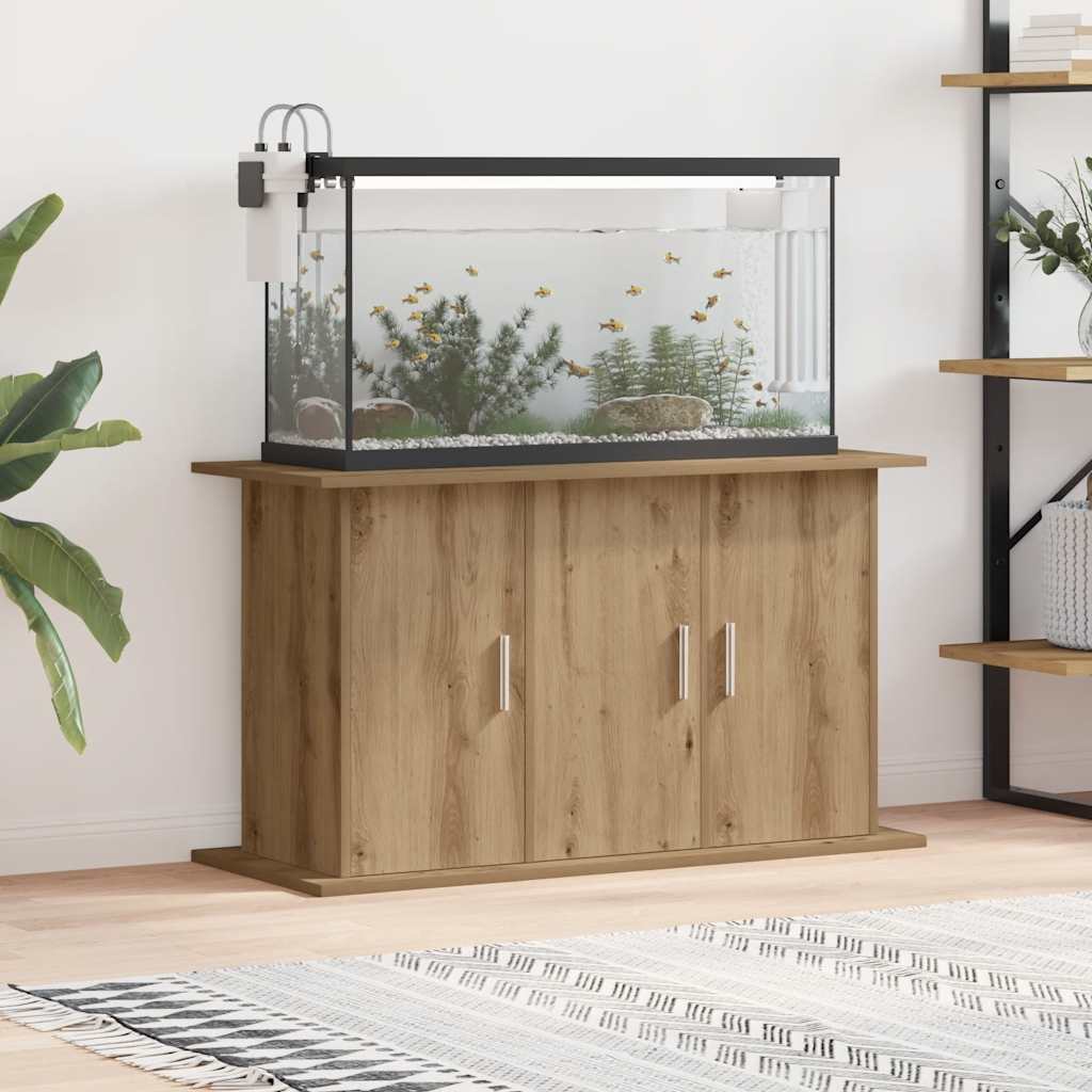 akvariestativ håndlavet eg 101x41x58 cm konstrueret træ