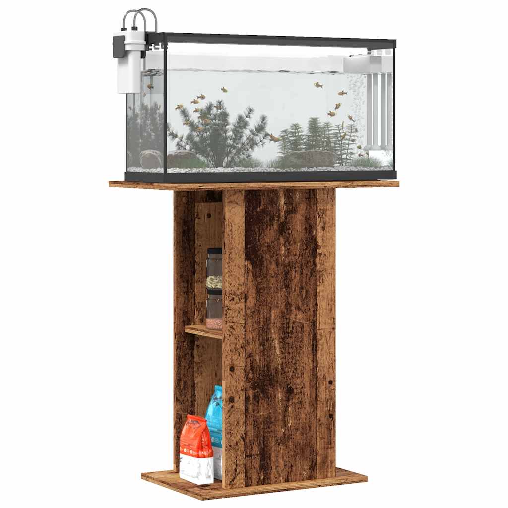 akvariebord 36x60,5x72,5 cm konstrueret træ antikt træ