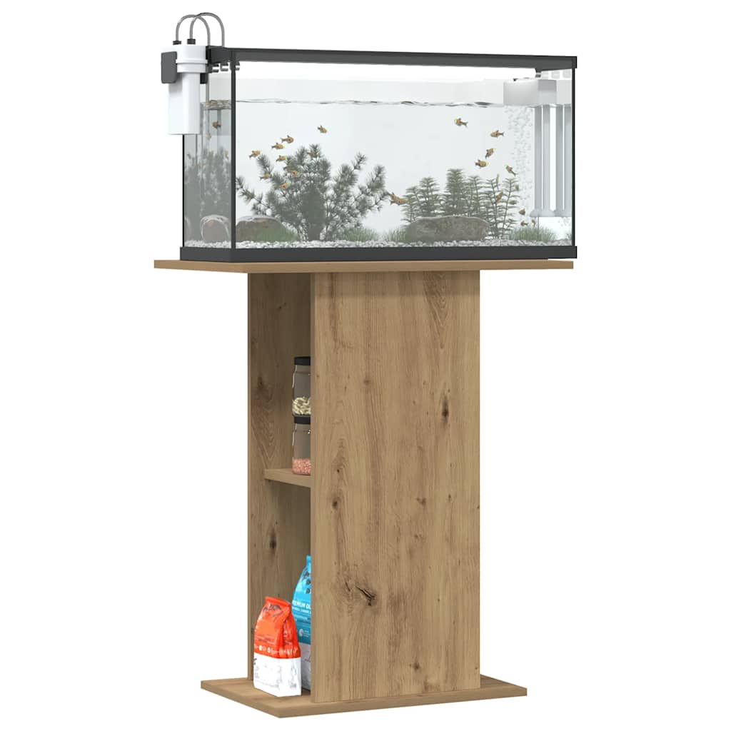 akvariestativ håndlavet eg 36x60,5x72,5 cm konstrueret træ