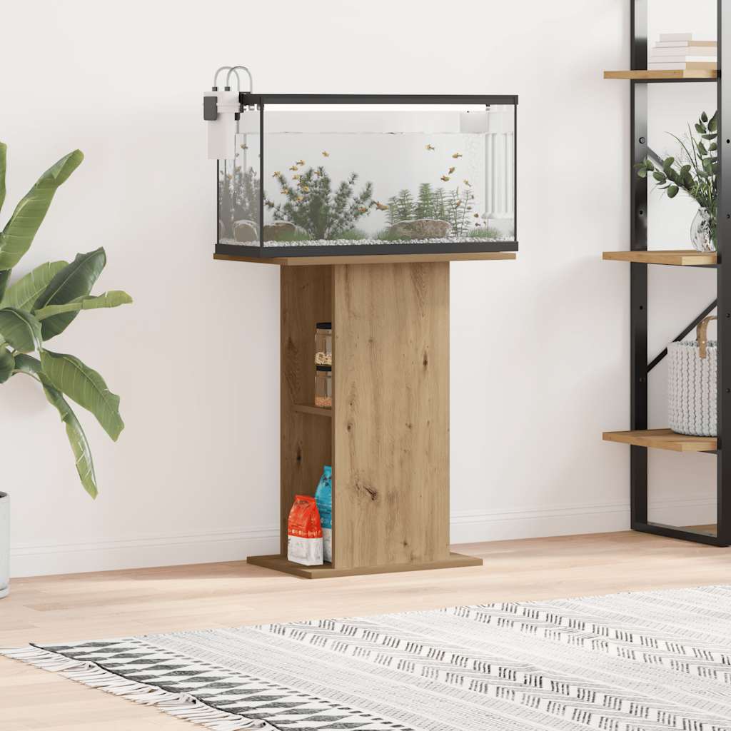 akvariestativ håndlavet eg 36x60,5x72,5 cm konstrueret træ