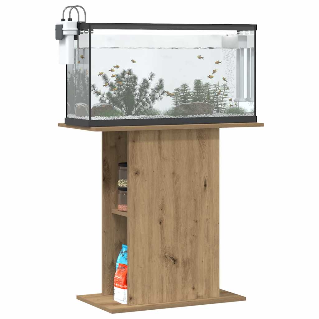 akvariestativ håndlavet eg 36x75x72,5 cm konstrueret træ