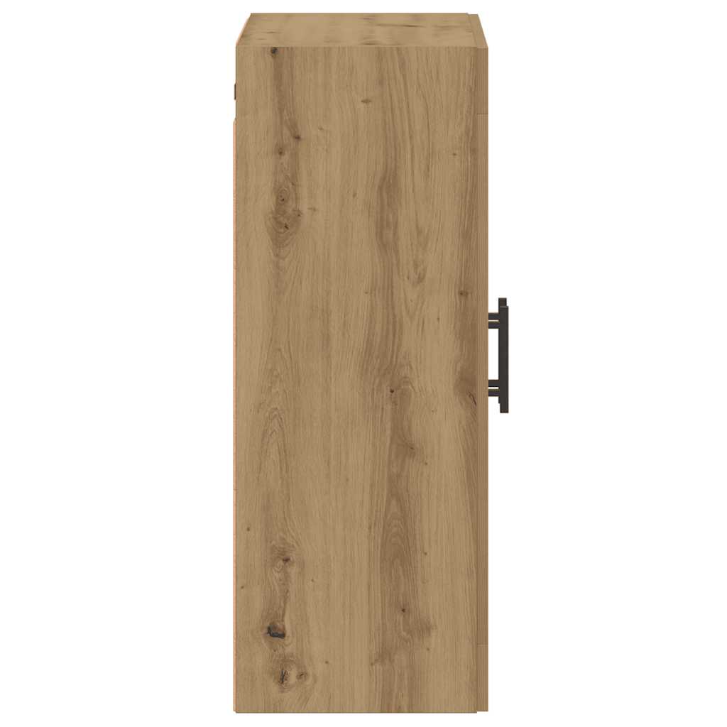 vægskab 69,5x34x90 cm konstrueret træ egetræsfarve