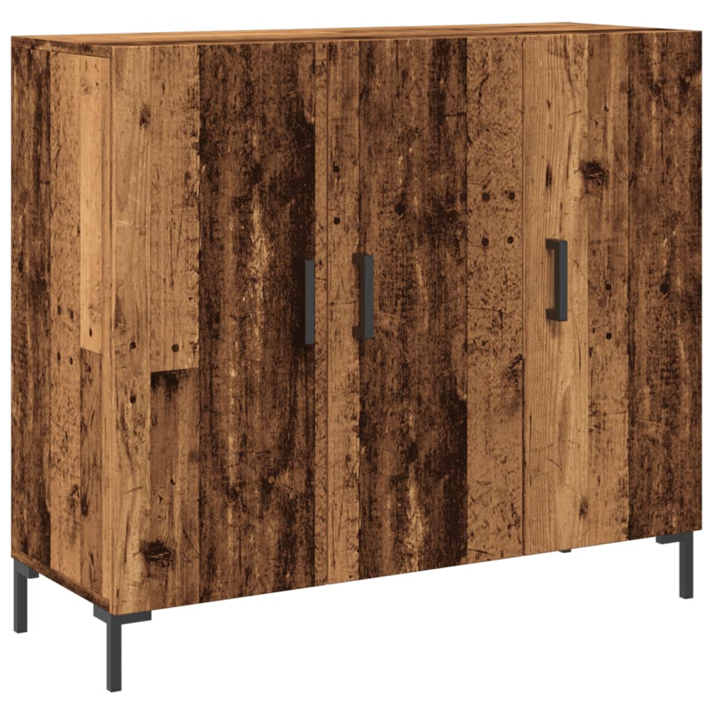 skab 90x34x80 cm konstrueret træ gammelt træ-look