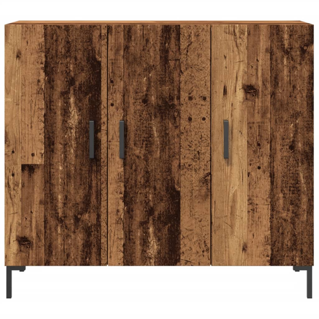 skab 90x34x80 cm konstrueret træ gammelt træ-look