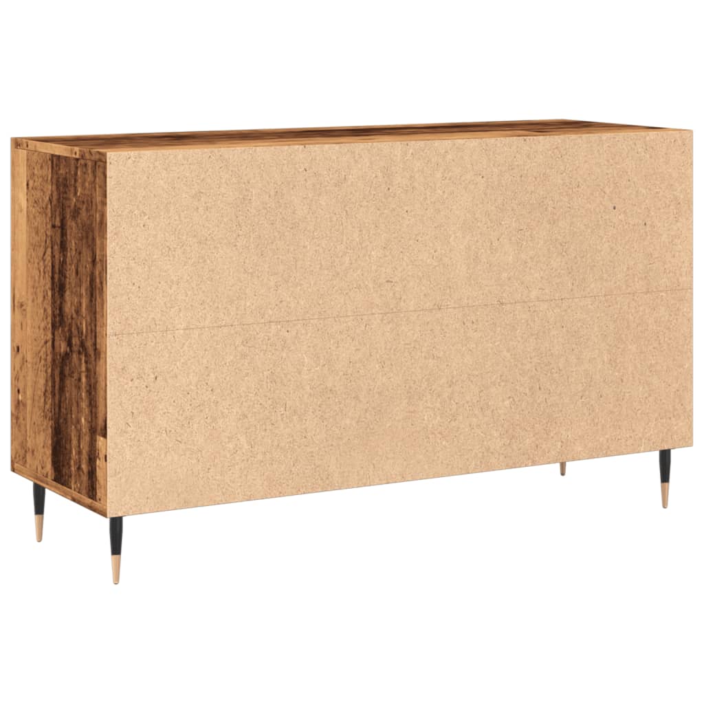 skænk 100x36x60 cm konstrueret træ gammelt træ-look