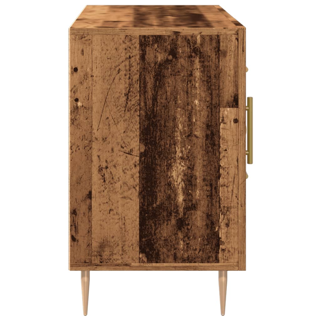 skænk 100x36x60 cm konstrueret træ gammelt træ-look