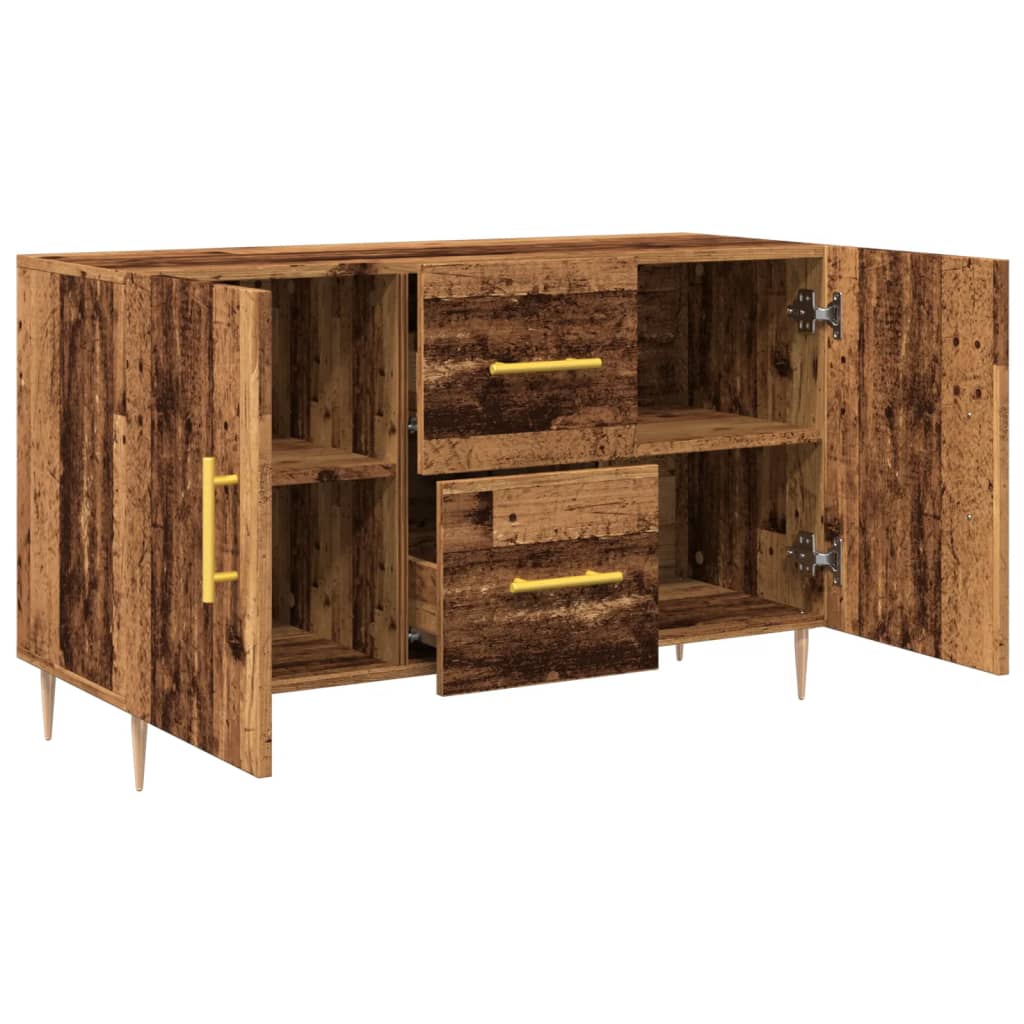 skænk 100x36x60 cm konstrueret træ gammelt træ-look