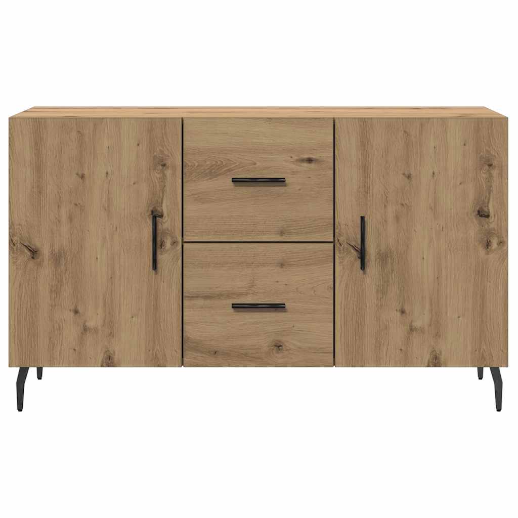 skænk 100x36x60 cm konstrueret træ egetræsfarve