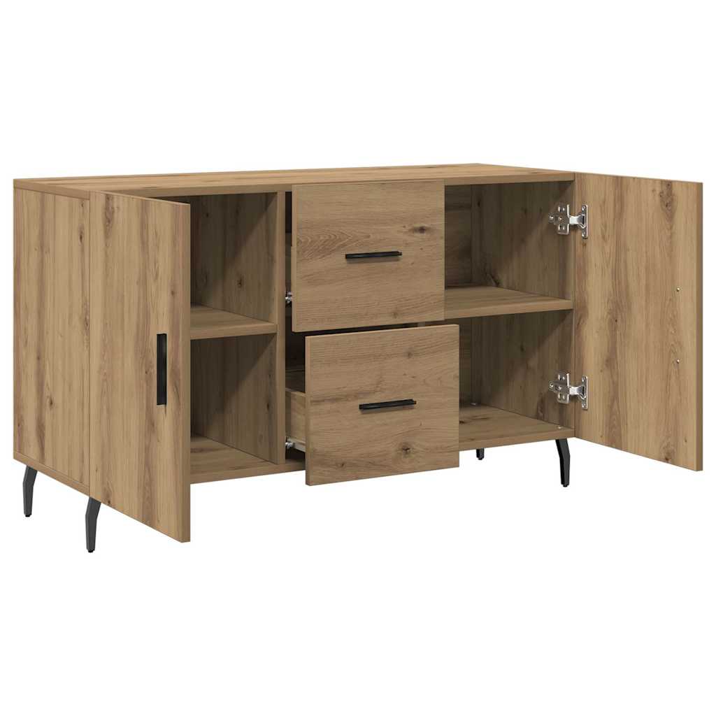 skænk 100x36x60 cm konstrueret træ egetræsfarve