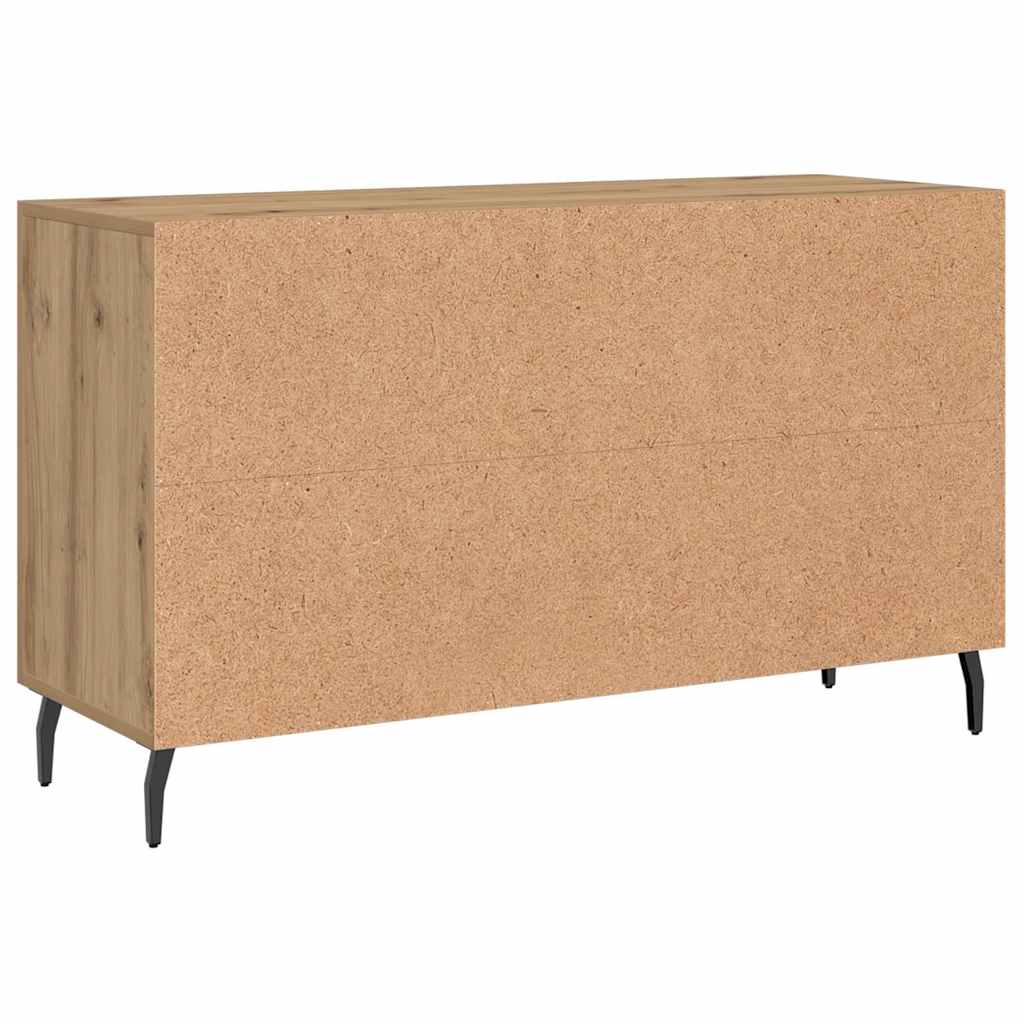 skænk 100x36x60 cm konstrueret træ egetræsfarve