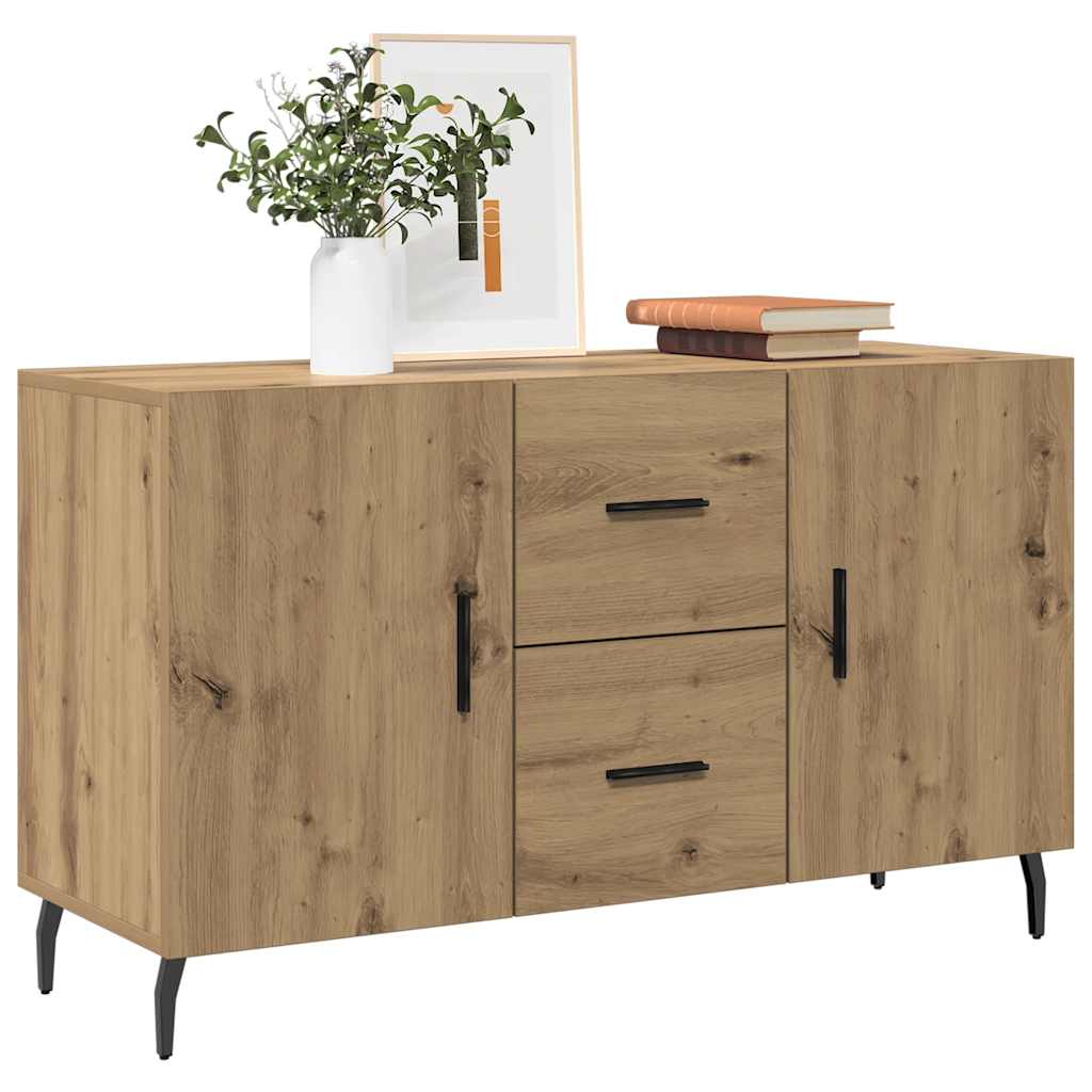 skænk 100x36x60 cm konstrueret træ egetræsfarve