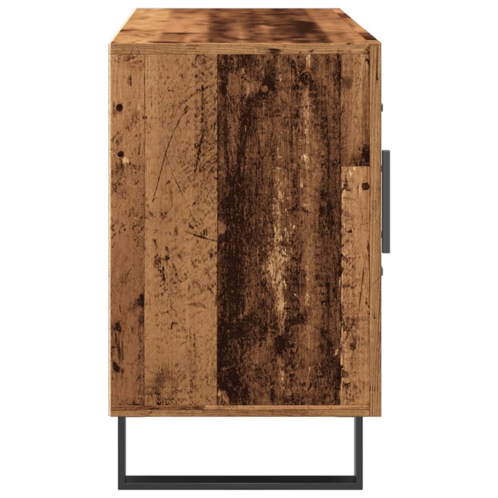 skænk 100x36x60 cm konstrueret træ gammelt træ-look