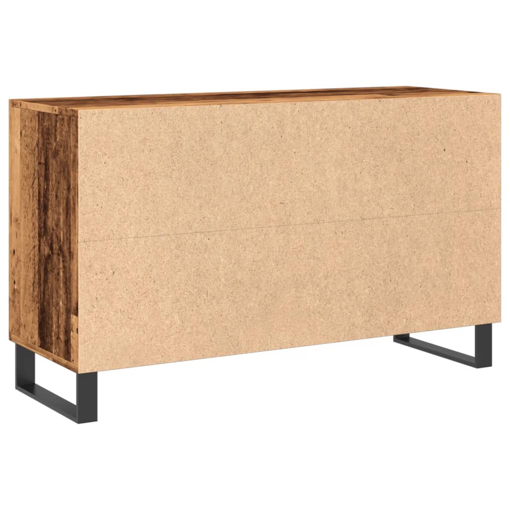 skænk 100x36x60 cm konstrueret træ gammelt træ-look