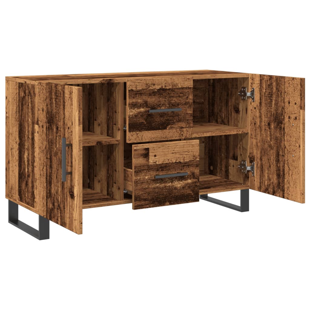 skænk 100x36x60 cm konstrueret træ gammelt træ-look