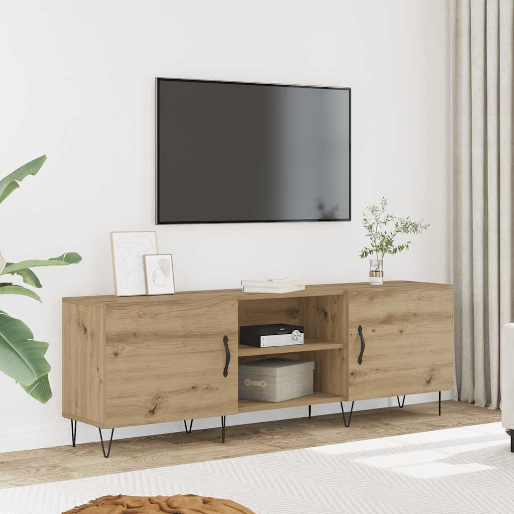 tv-bord 150x30x50 cm konstrueret træ kunsteg