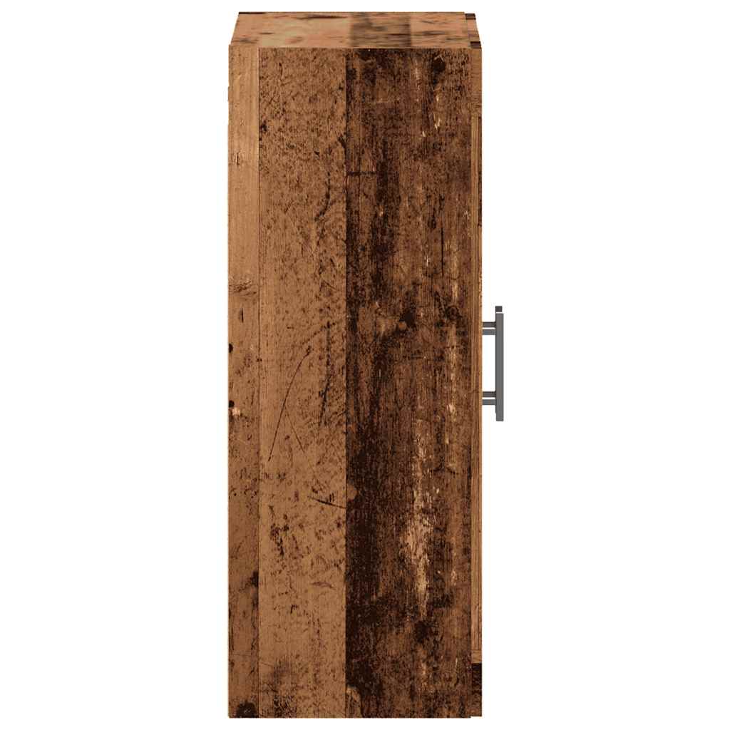 skænk 69,5x34x90 cm konstrueret træ antikt trælook