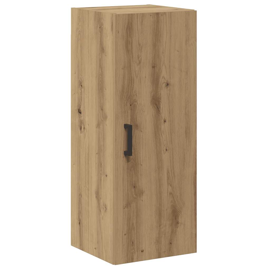 vægskab 34,5x34x90 cm konstrueret træ egetræsfarve
