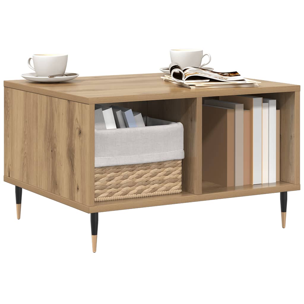 sofabord 60x50x36,5 cm konstrueret træ kunsteg