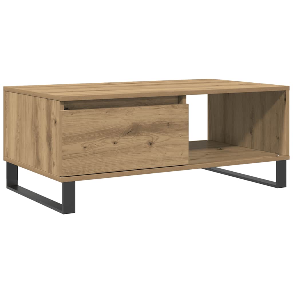 sofabord 90x50x36,5 cm konstrueret træ kunsteg