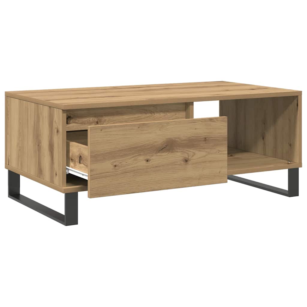 sofabord 90x50x36,5 cm konstrueret træ kunsteg