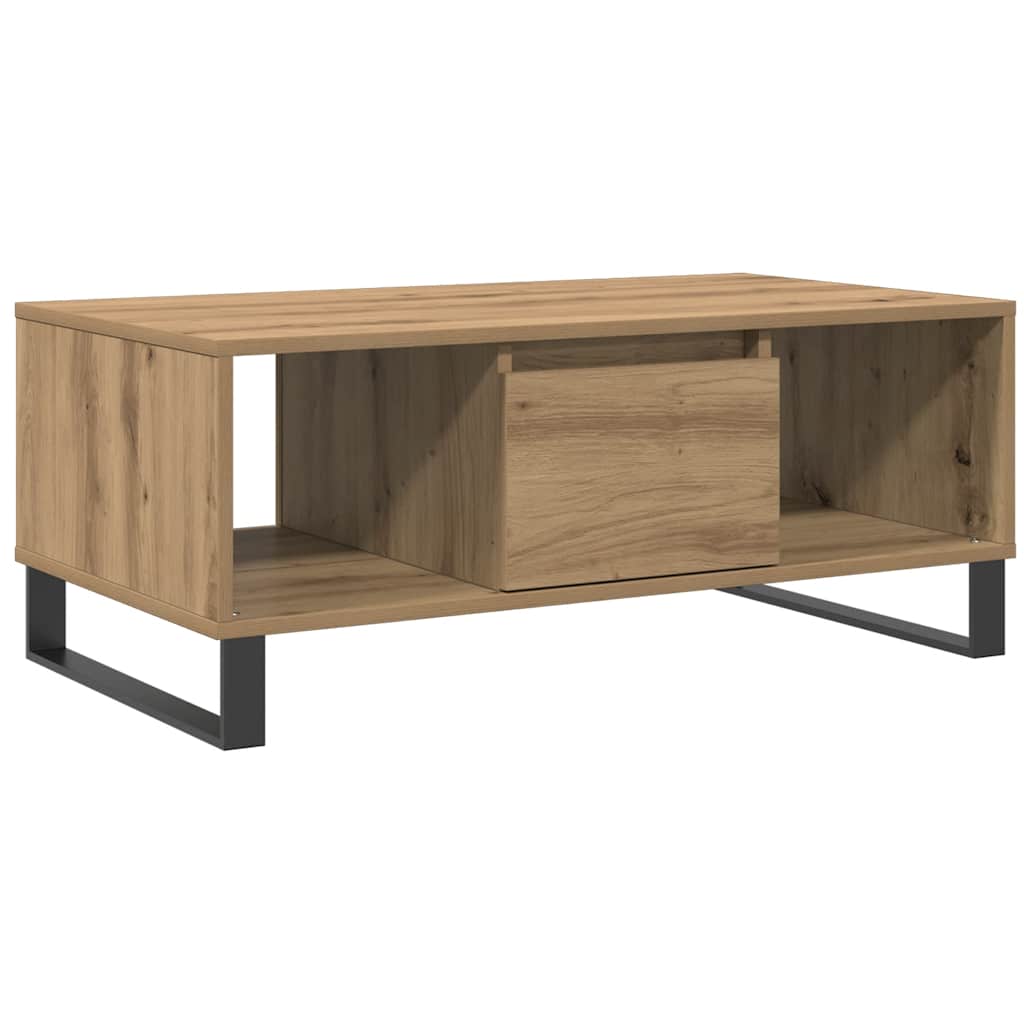 sofabord 90x50x36,5 cm konstrueret træ kunsteg