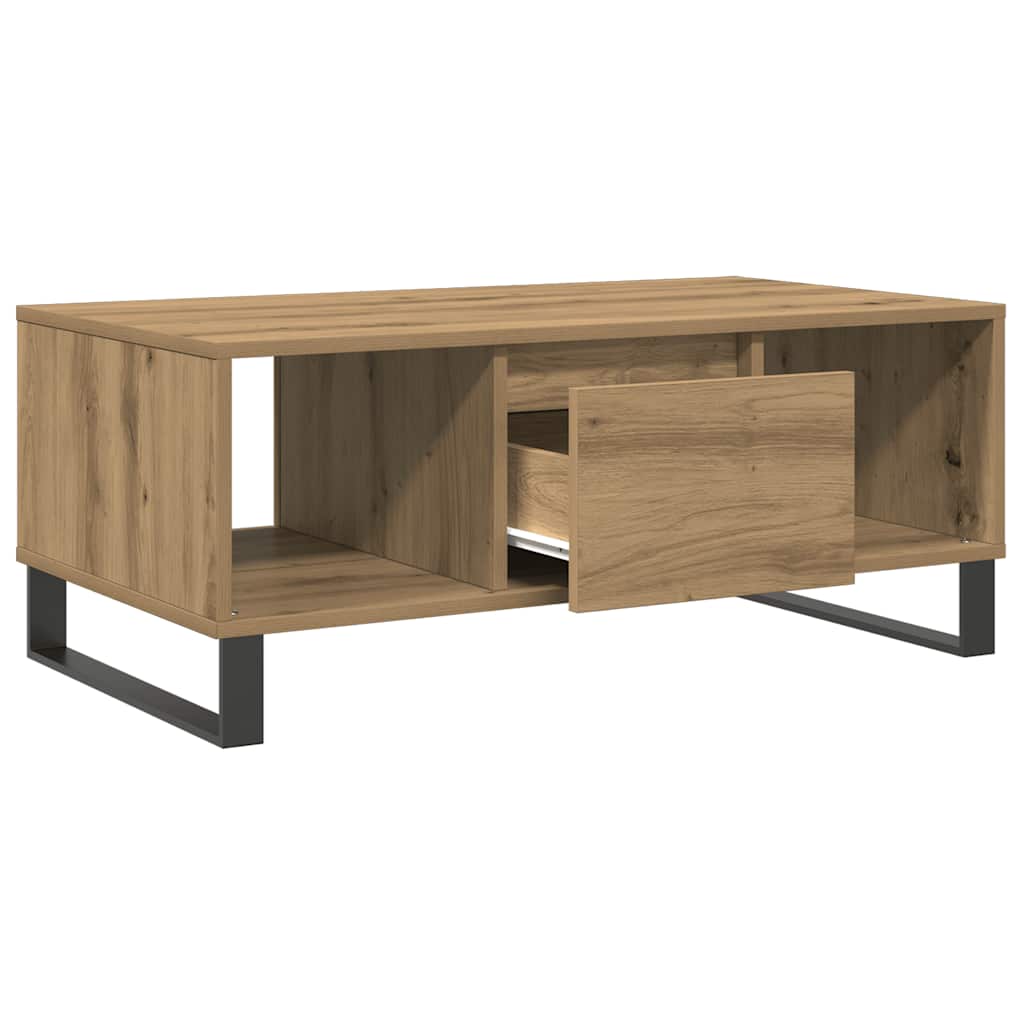 sofabord 90x50x36,5 cm konstrueret træ kunsteg