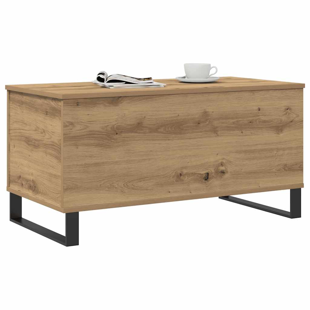 sofabord 90x44,5x45 cm konstrueret træ kunsteg