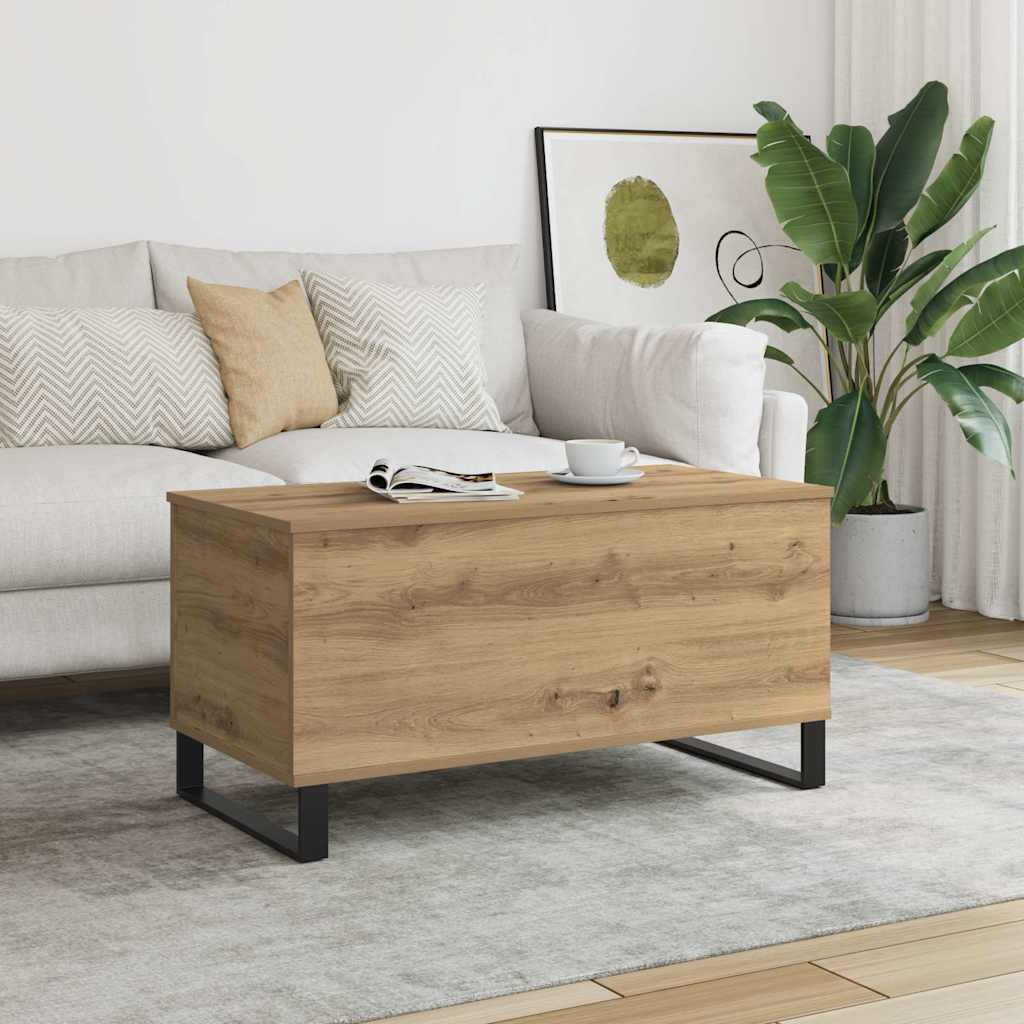 sofabord 90x44,5x45 cm konstrueret træ kunsteg