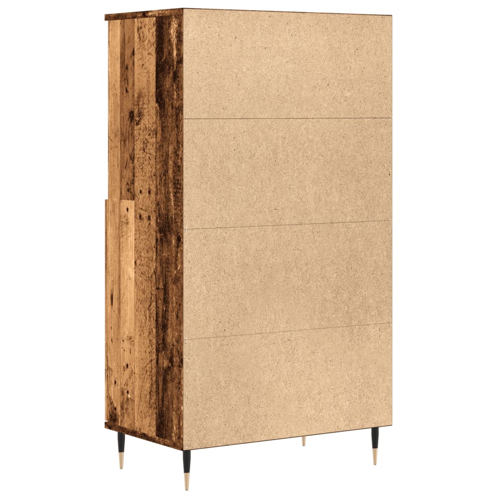 skab 60x36x110 cm konstrueret træ gammelt træ-look
