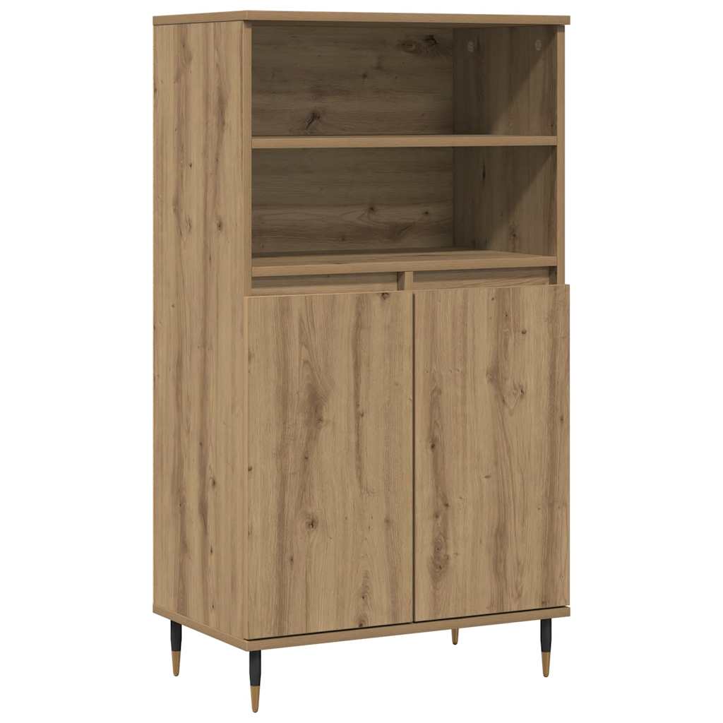 skab 60x36x110 cm konstrueret træ egetræsfarve