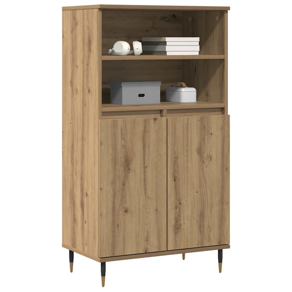 skab 60x36x110 cm konstrueret træ egetræsfarve