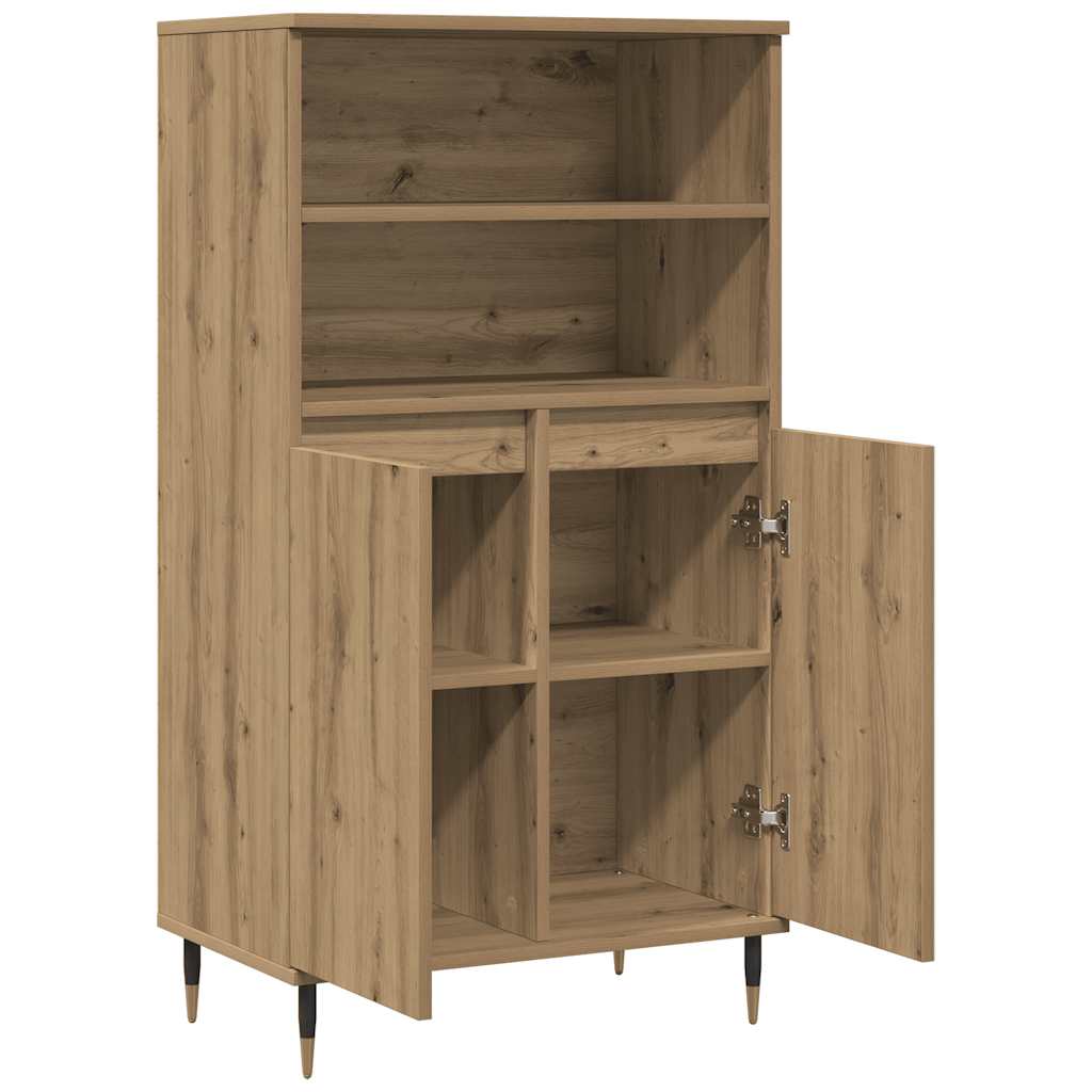 skab 60x36x110 cm konstrueret træ egetræsfarve