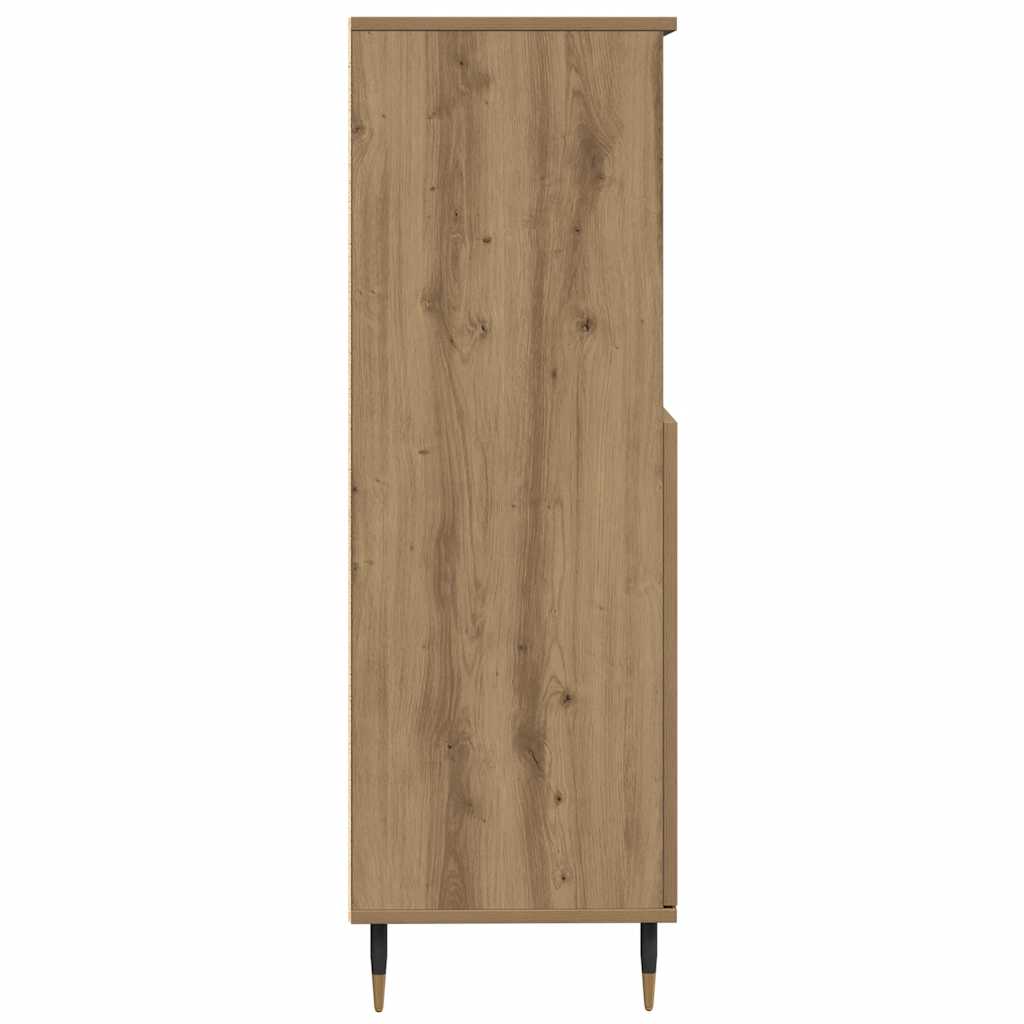 skab 60x36x110 cm konstrueret træ egetræsfarve