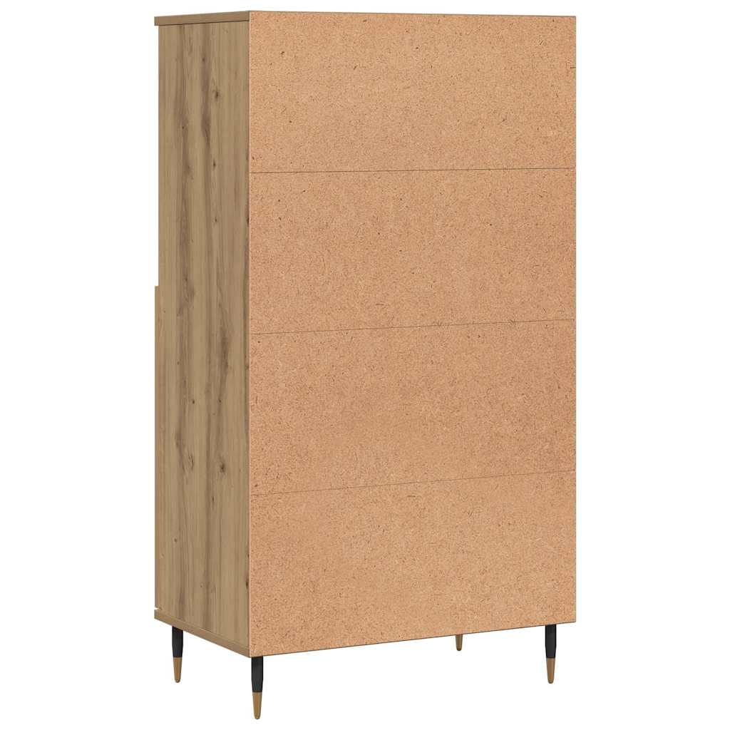 skab 60x36x110 cm konstrueret træ egetræsfarve