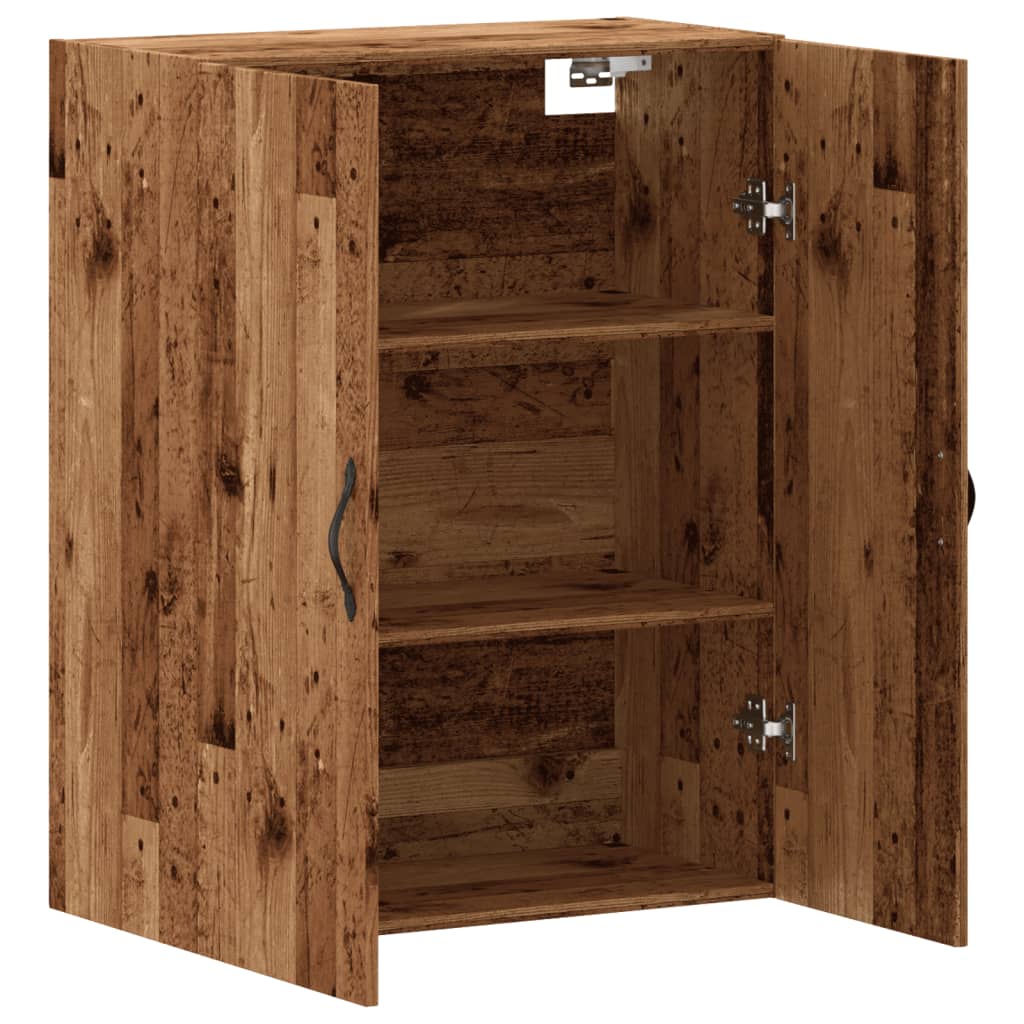 vægskab 69,5x34x90 cm konstrueret træ gammelt træ-look