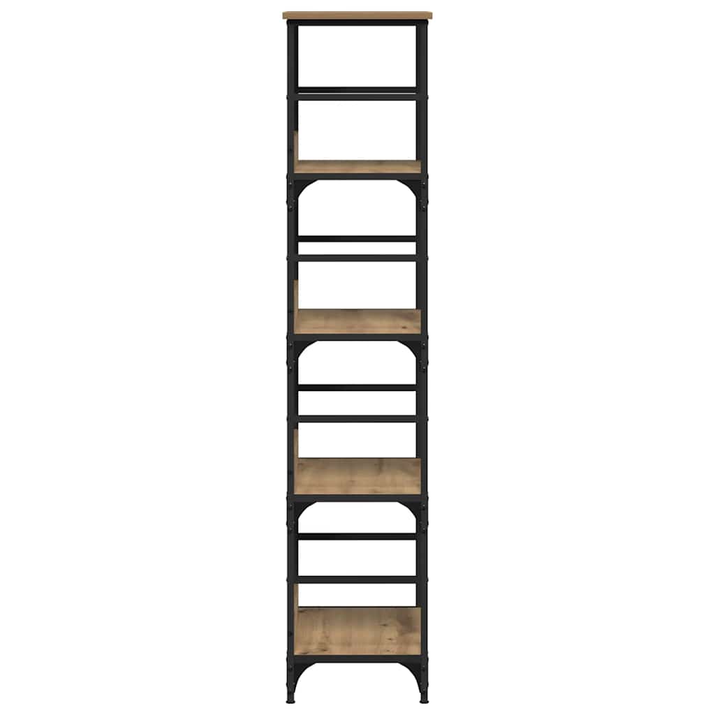 bogreol 50x33x153 cm konstrueret træ kunsteg