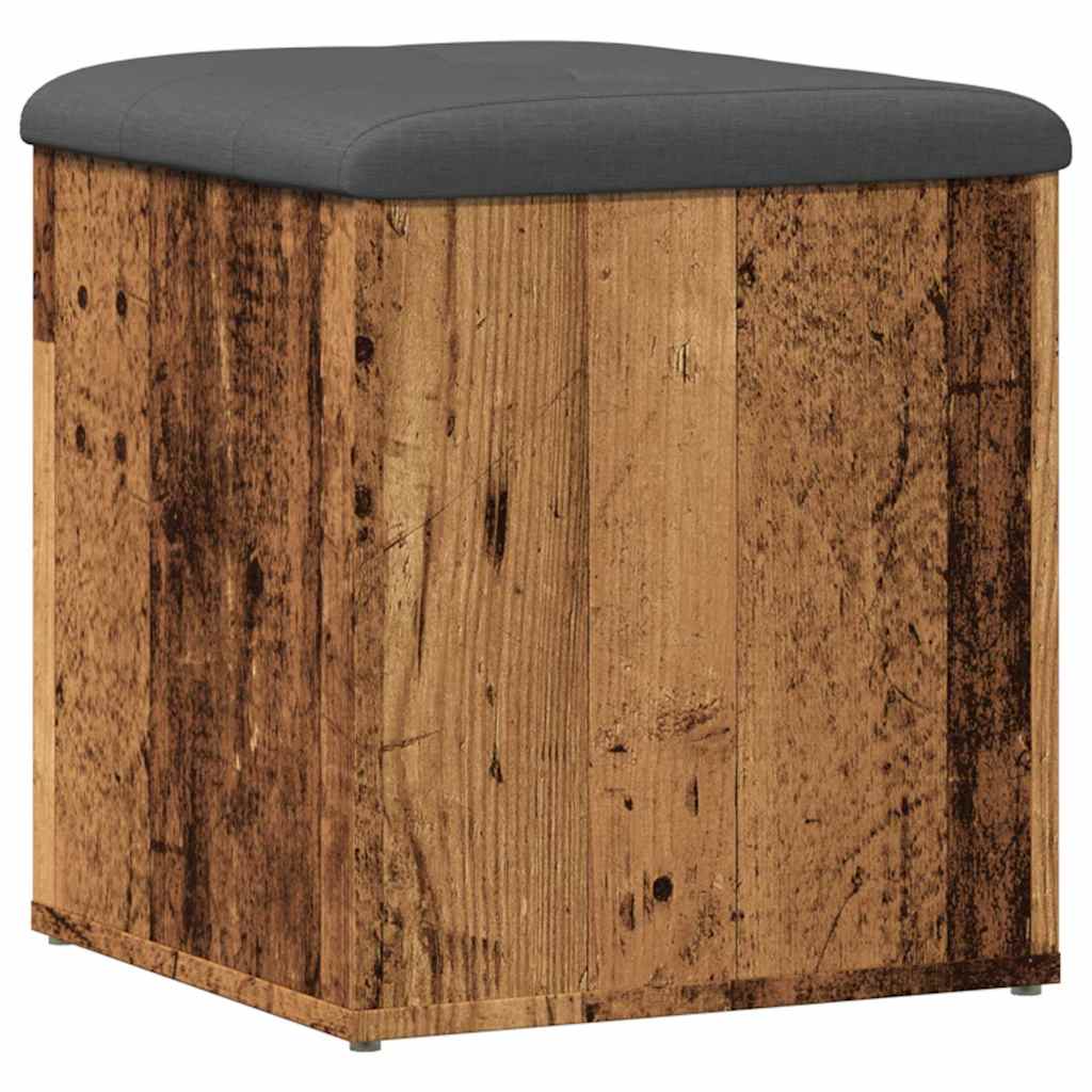 opbevaringsbænk 42x42x45 cm konstrueret træ antikt træ