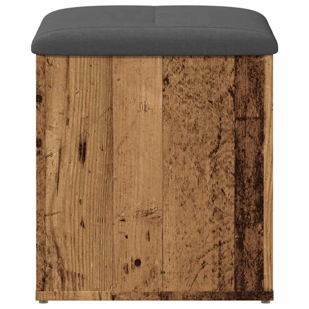 opbevaringsbænk 42x42x45 cm konstrueret træ antikt træ